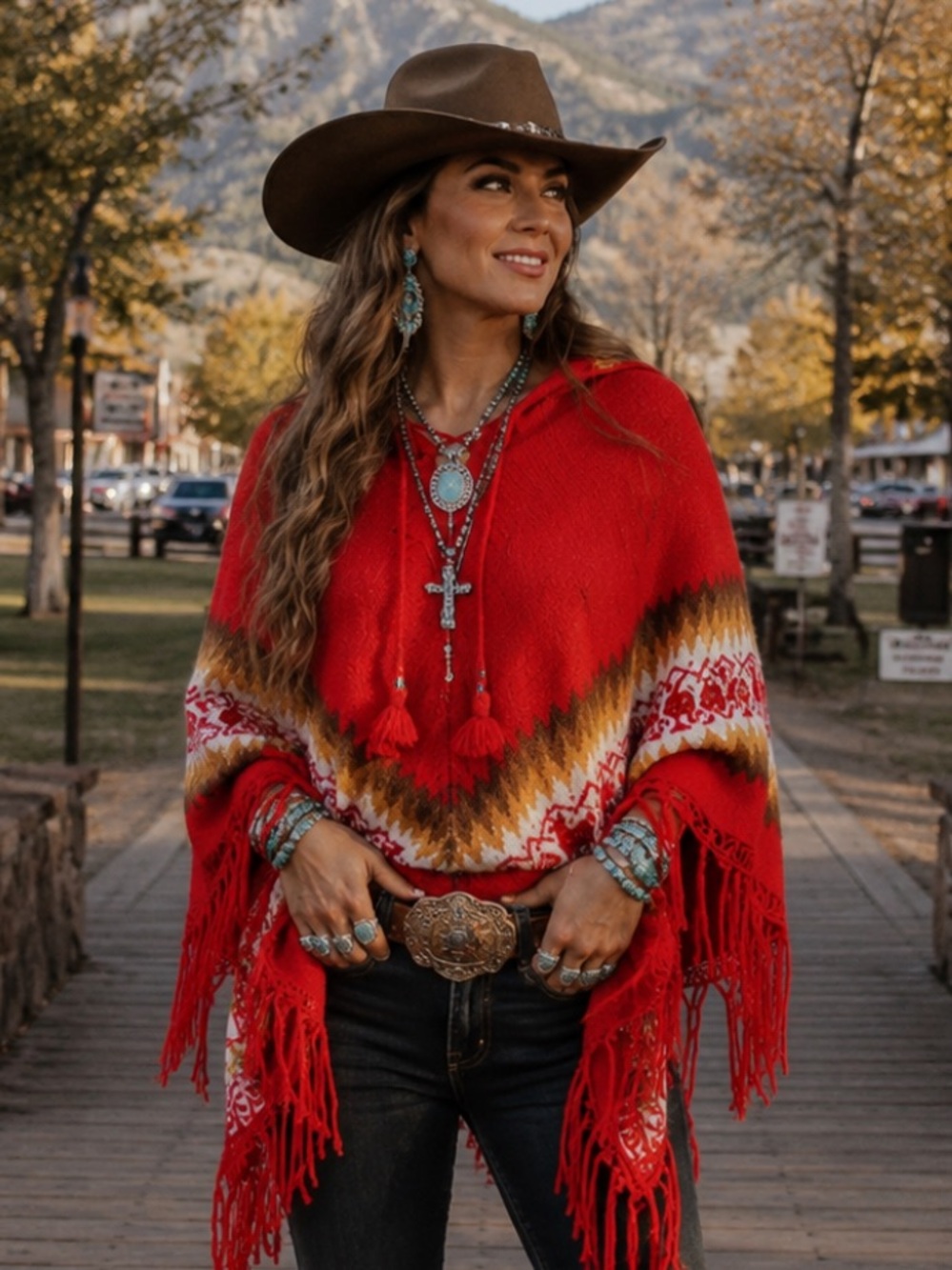 Alpaca Connection Peru Poncho Fringe Shawl Cape